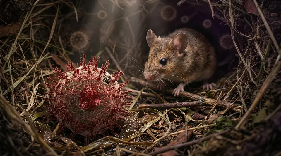 Hantavirus map illustration showing rodent host and virus transmission diagram — key reference for the global hantavirus map of endemic zones